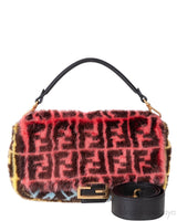 Baguette FF Zucca Multicolor Mink Fur Bag