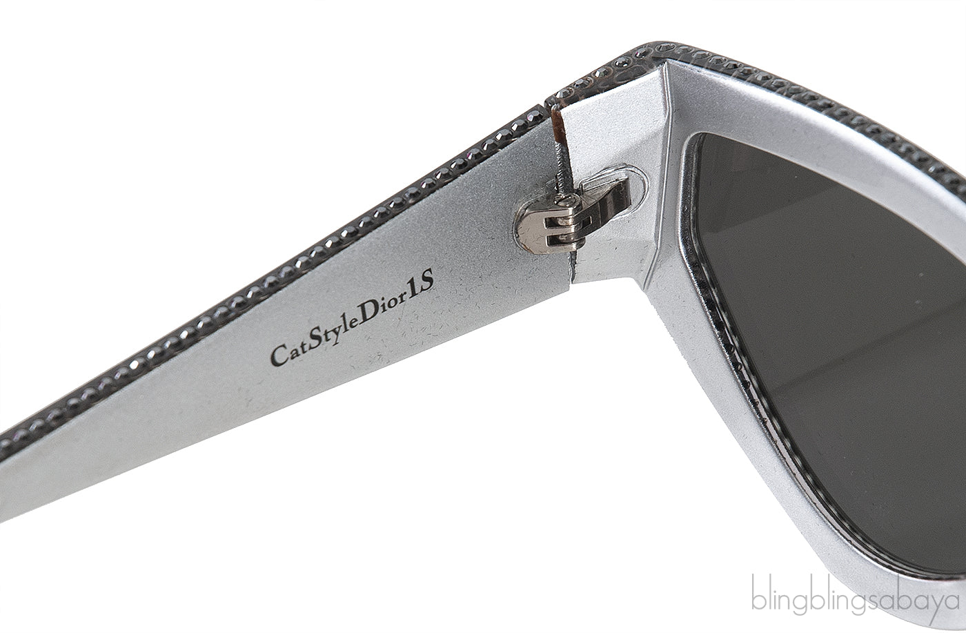 CatStyleDior 1S Grey Crystal Sunglasses