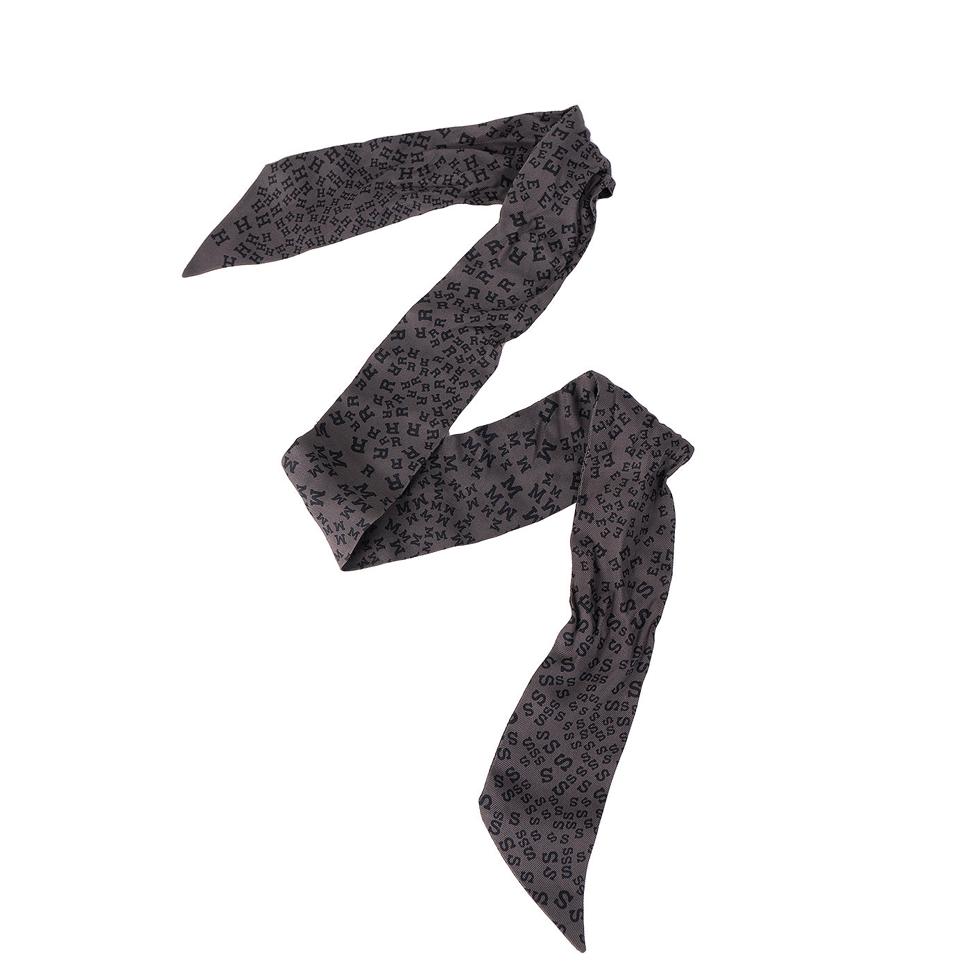 Hermes Letter Print Grey Twilly