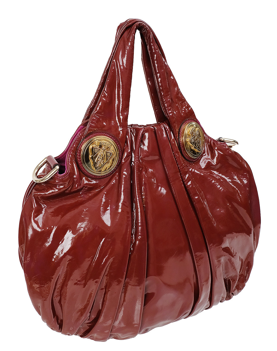 Gucci Hysteria Vintage Patent Leather Hobo Bag