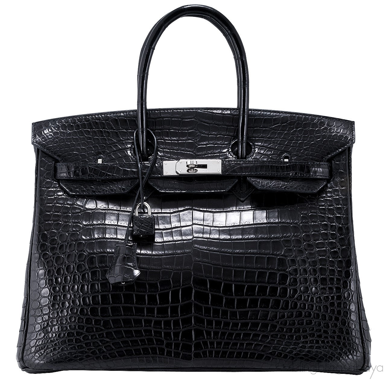 Birkin 35 Black Matte Crocodile PHW