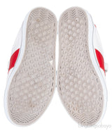 White & Red Velcro Strap Kids Sneaker 32