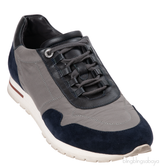 Loro Piana My Wind Microfibre & Suede Blue Sneakers