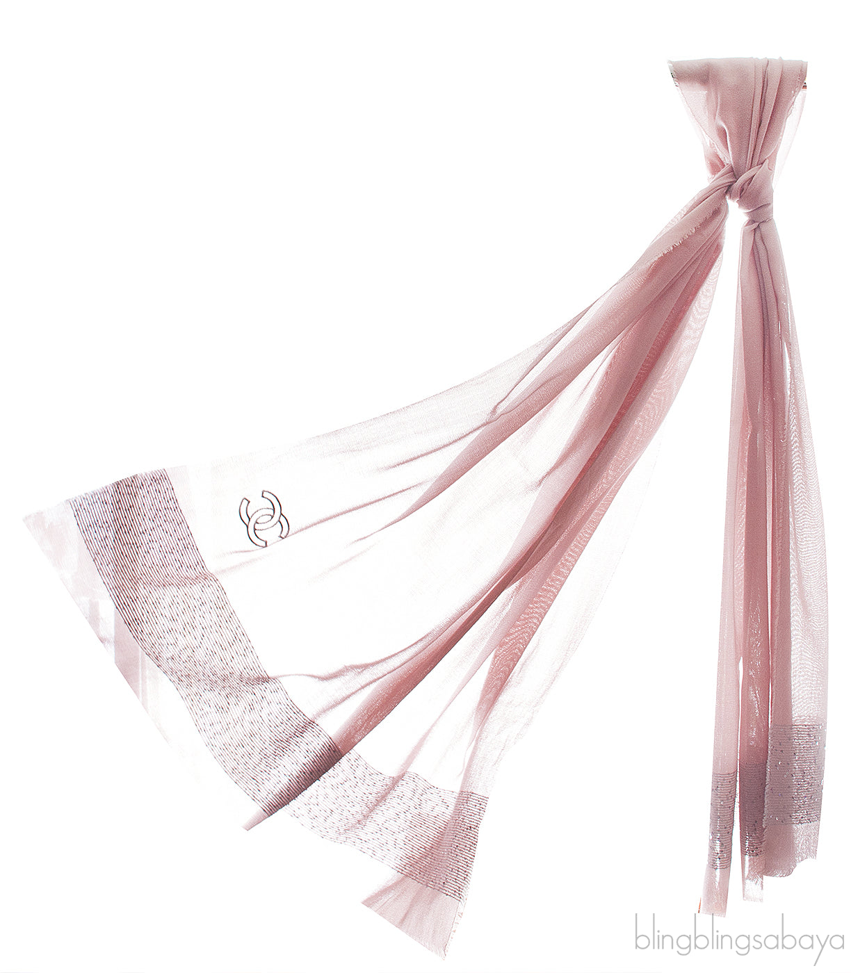 Old Pink Sequin Emb. Shawl