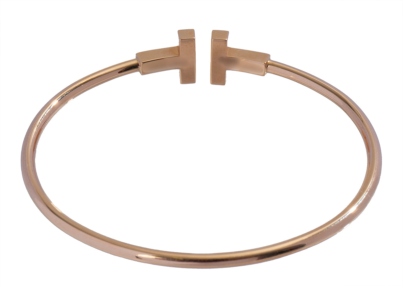 Tiffany & Co T Wire Yellow Gold Mother of Pearl Bracelet