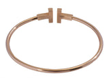 Tiffany & Co T Wire Yellow Gold Mother of Pearl Bracelet