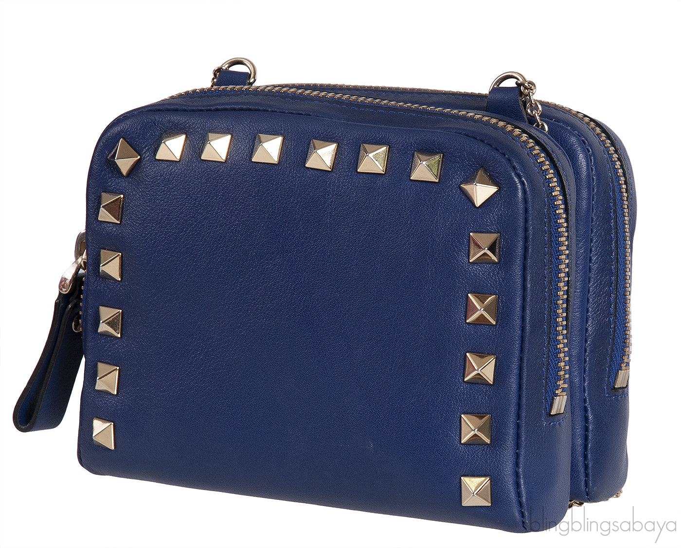 Valentino Garavani Blue Micro Rockstud Shoulder Bag