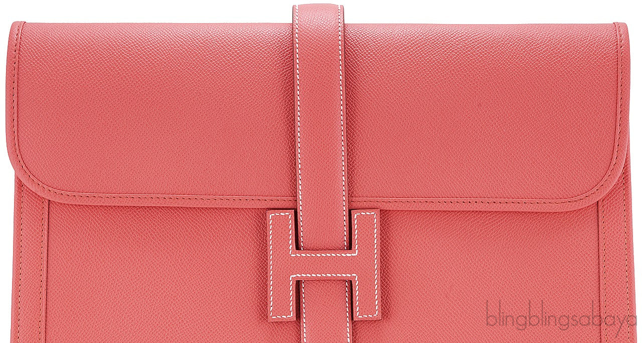 Jige Oversize Clutch Epsom Flamingo