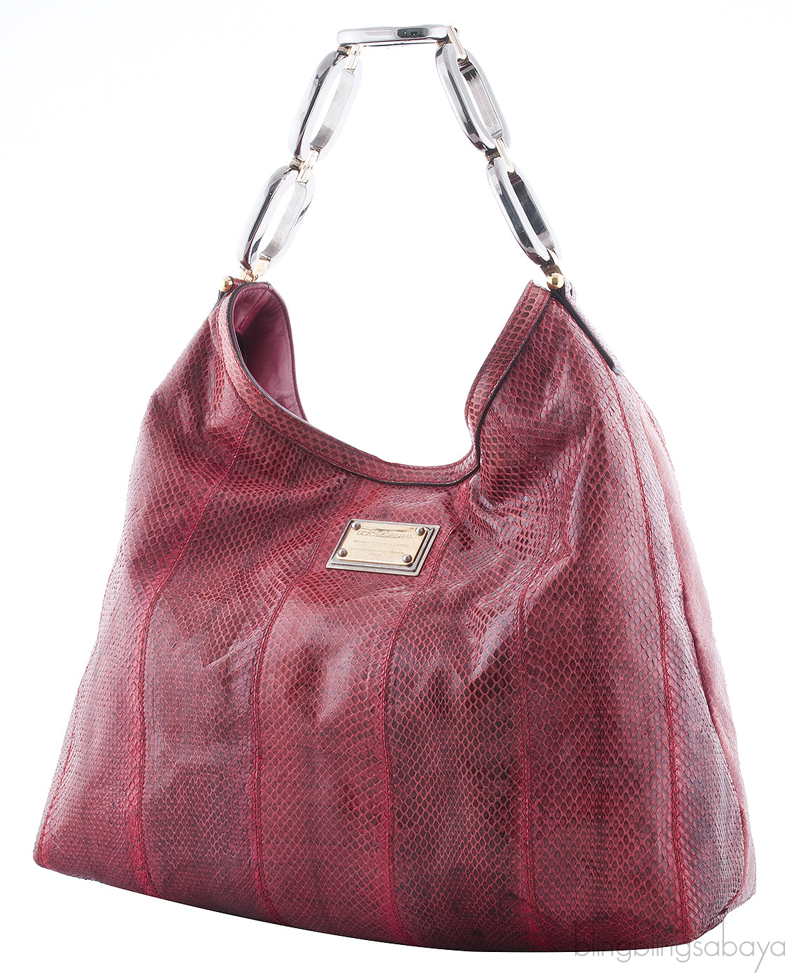 Red Python Hobo bag