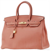 Birkin 35 Rose Tea Taurillon Clem.