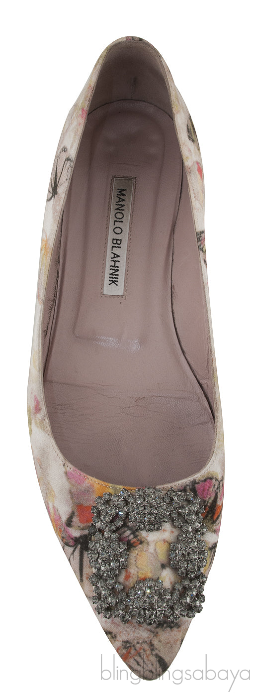 Butterfly Print Hangisi Flat