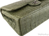 Classic Crocodile Jumbo Flap Bag