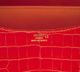 Constance Mini Orange Poppy Croc