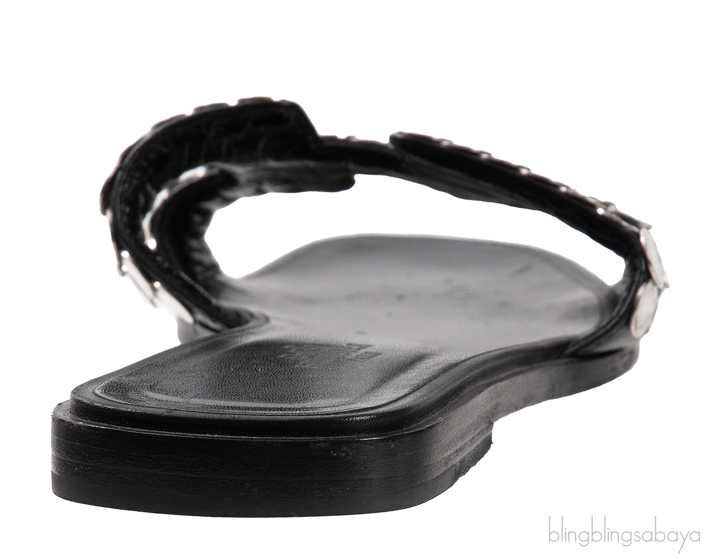 Hermes Oran Black \"Clou de Selle\" Sandals