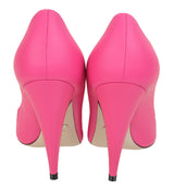 Gucci Bright Fuchsia Nappa Leather Decollete Bow Pumps 37.5