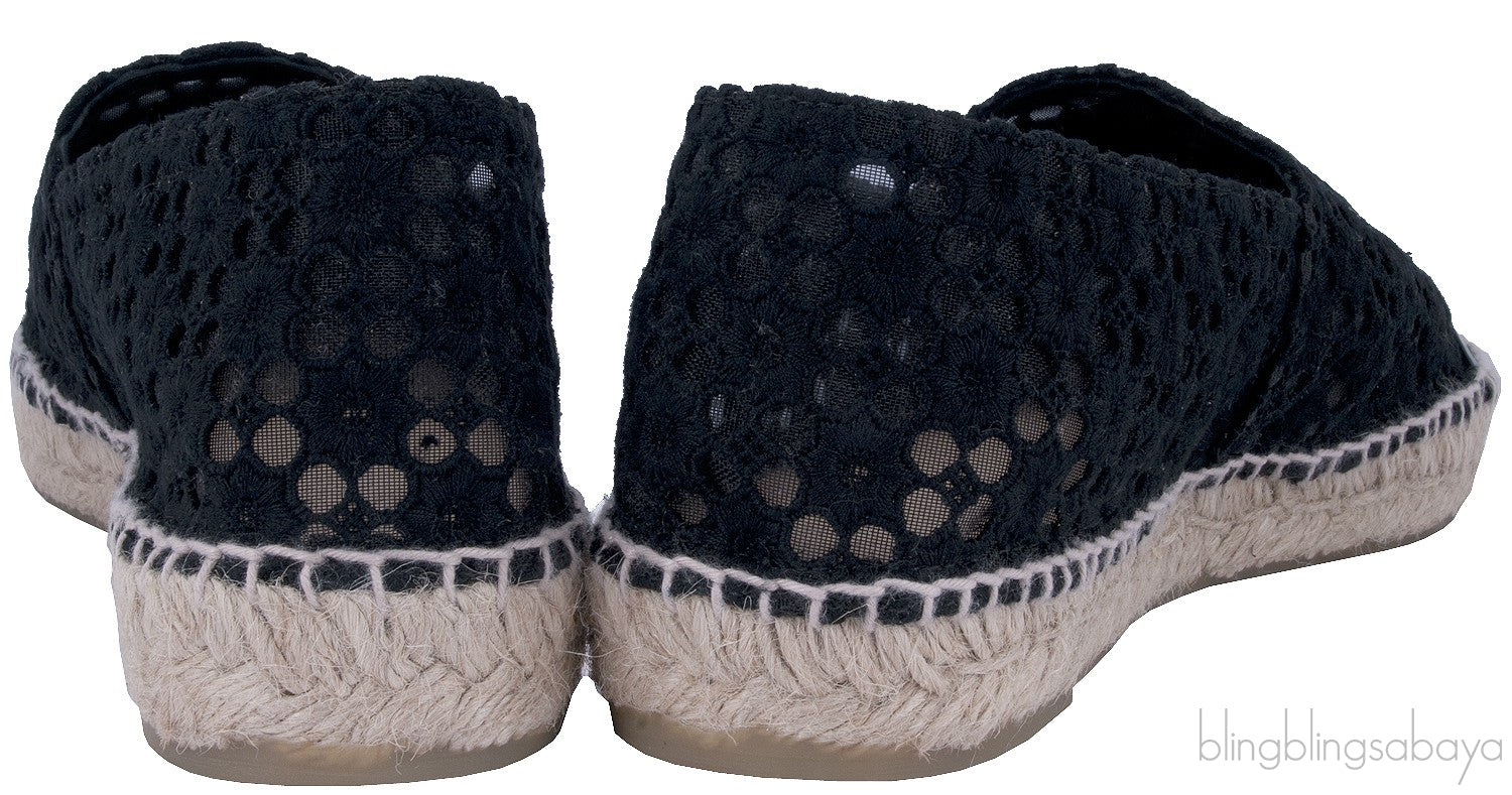 CC Lace Mesh Patent Espadrille