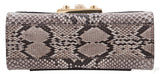Padlock Metallic Python Shoulder Bag