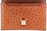 Vintage Medor Gold Ostrich Clutch