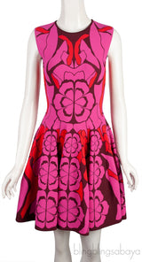 Floral Print Pink Mini Dress