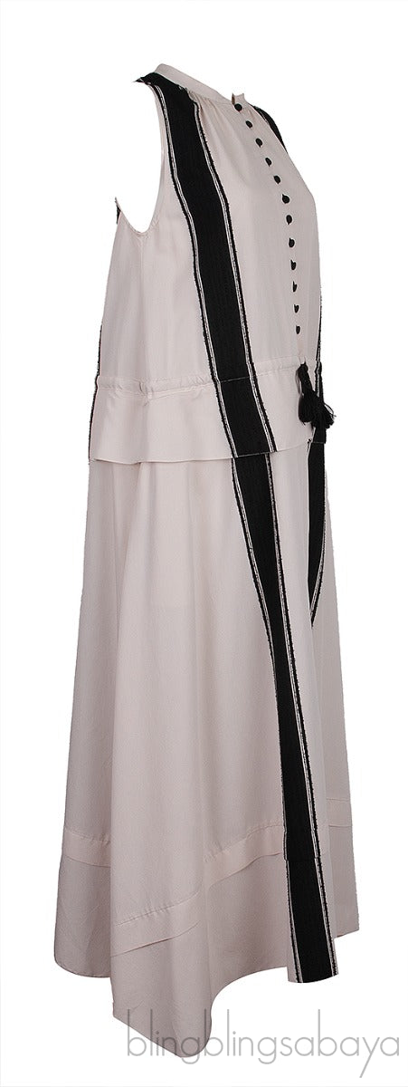 Penelope Striped Crêpe Midi Dress
