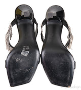 Giuseppe Zanotti Black Satin Crystal Prince Slide