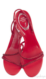 Red Crystal Slingback Sandals