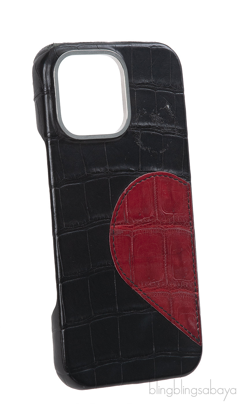 Laboted Iphone 13 Pro Max Classic Case Half Heart Alligator