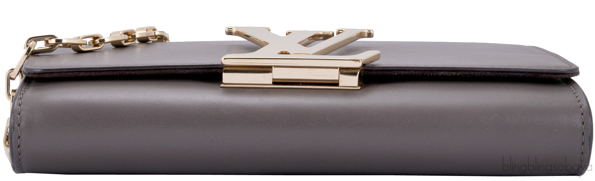 Taupe Chain Louise Clutch Bag