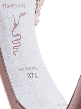 Embellished Crochet Satin Slingback