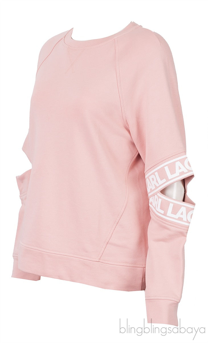 Cut-out Sleeve Sweatshirt