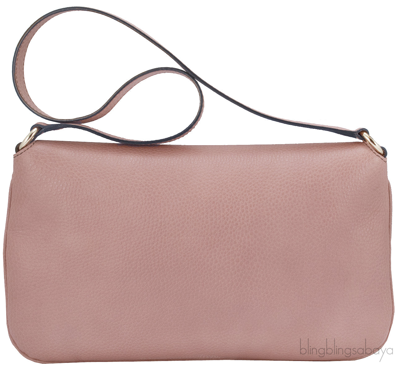 Dusty Pink V Logo Shoulder Bag