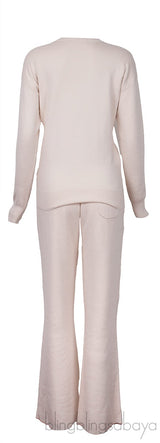 Off-White Sweatshirt & Wide Leg Trouser