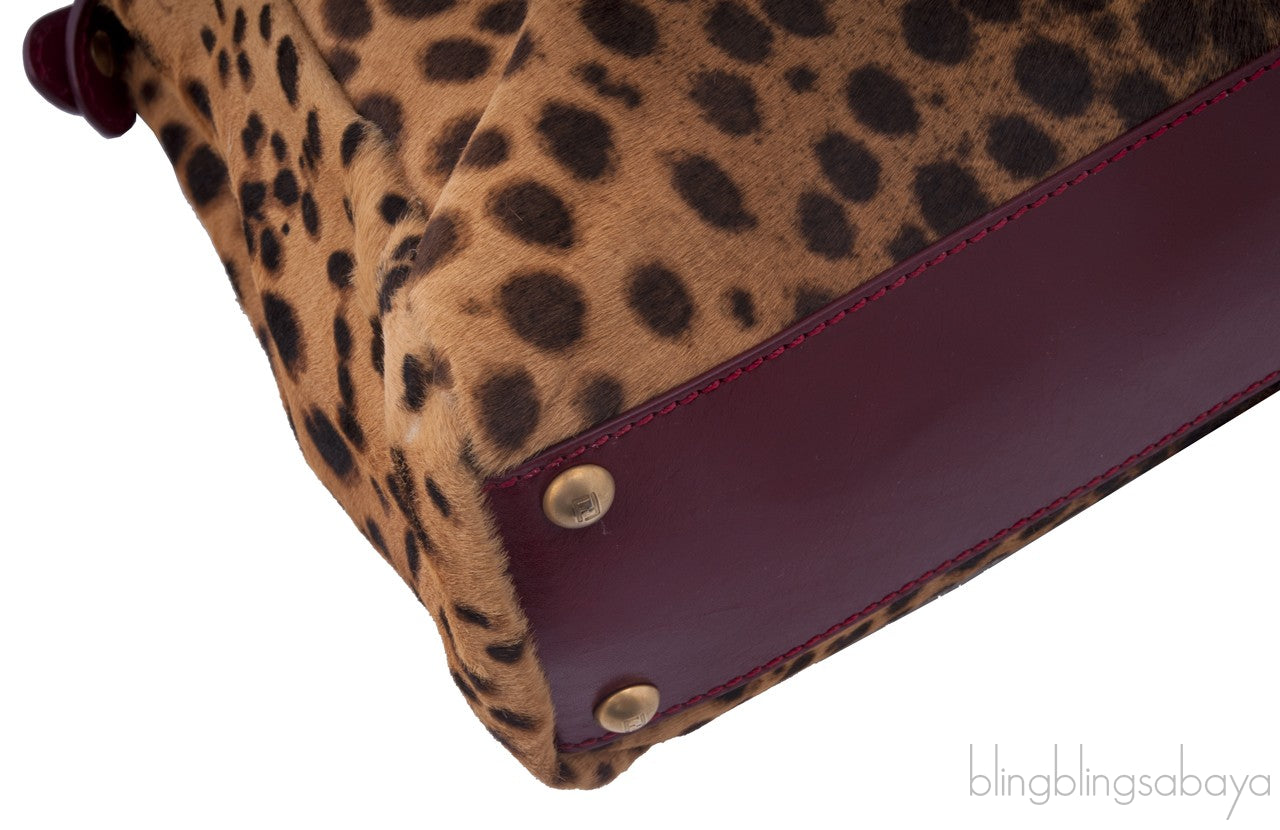 Leopard Spotted Calf Hair Peek-a-boo