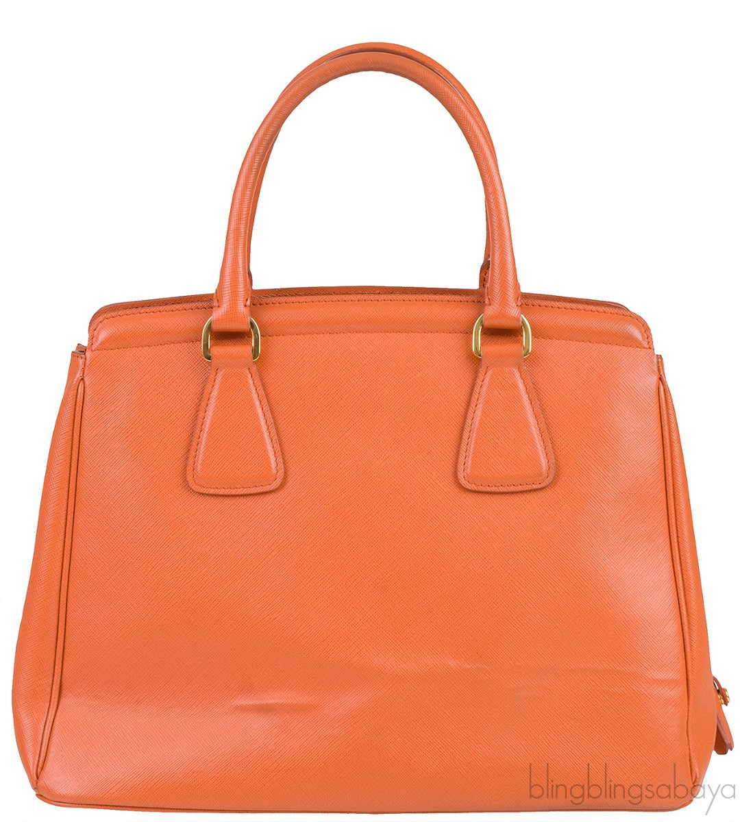 Papaya Parabole Saffiano Bag