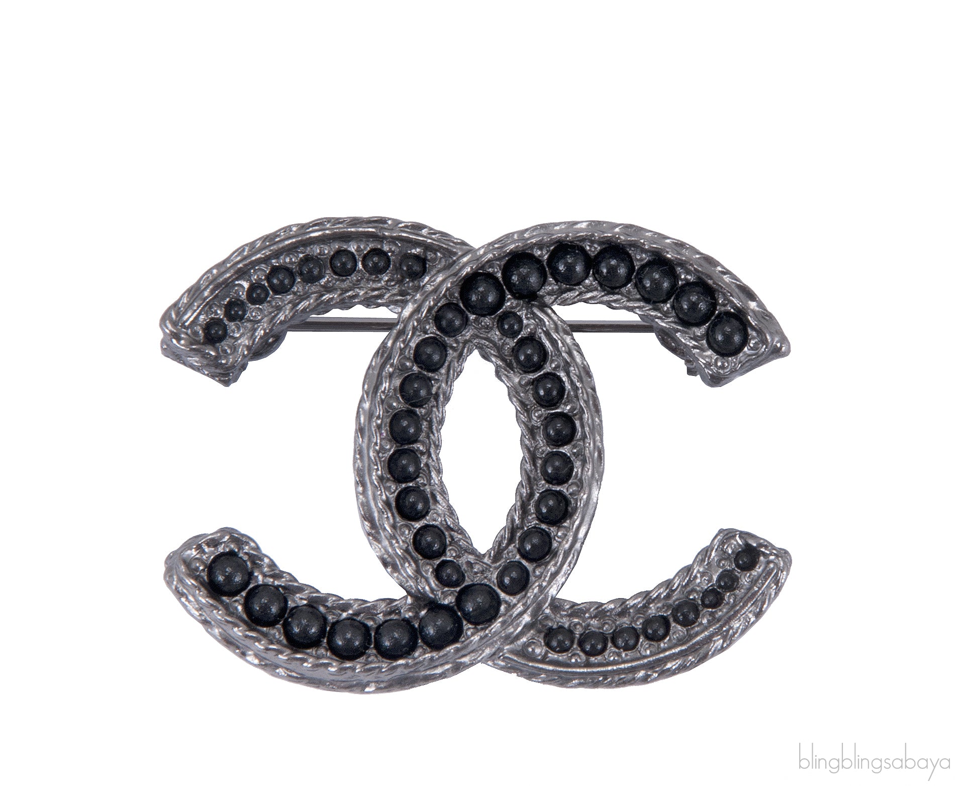 Ruthenium CC Pin Brooch