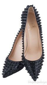 Pigalle Spikes Black Patent Pump