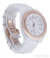 White Ceramic Diamond Ladies Watch