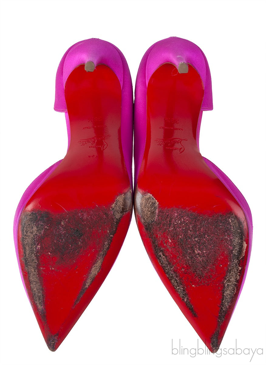 Fuchsia Satin Iriza Heels