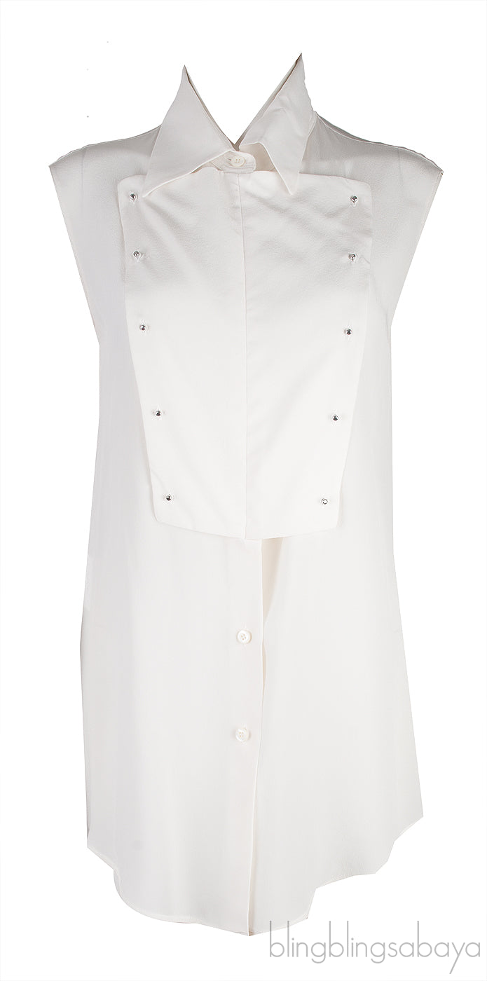 Off-White Sleeveless Blouse
