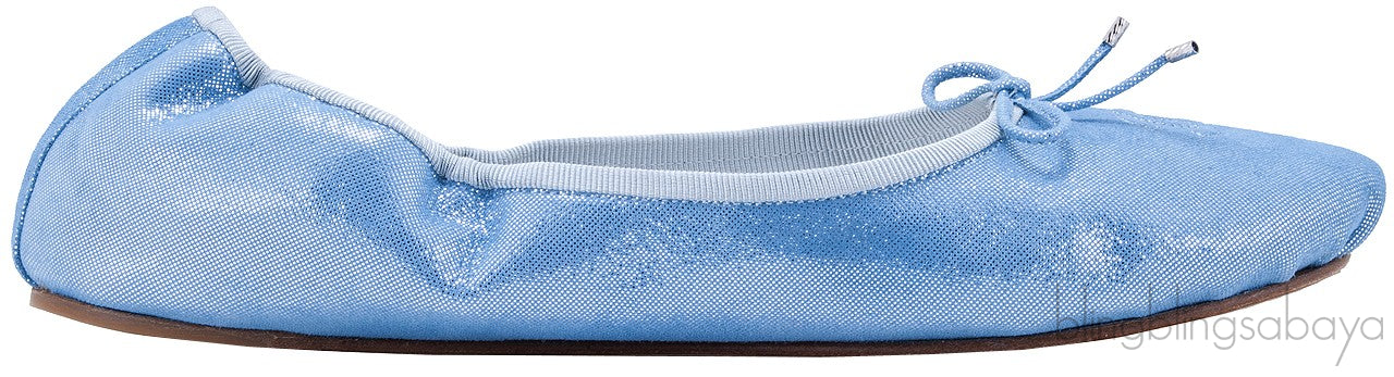 Metallic Blue Ballet Flat