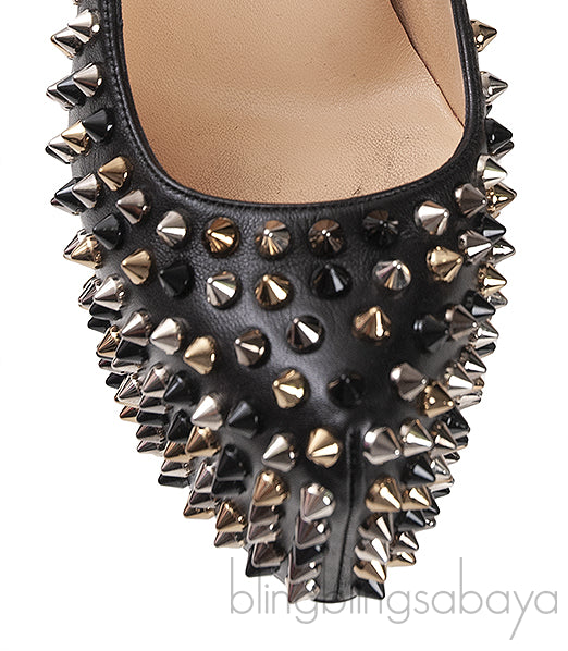 Black Spike Platform Heels