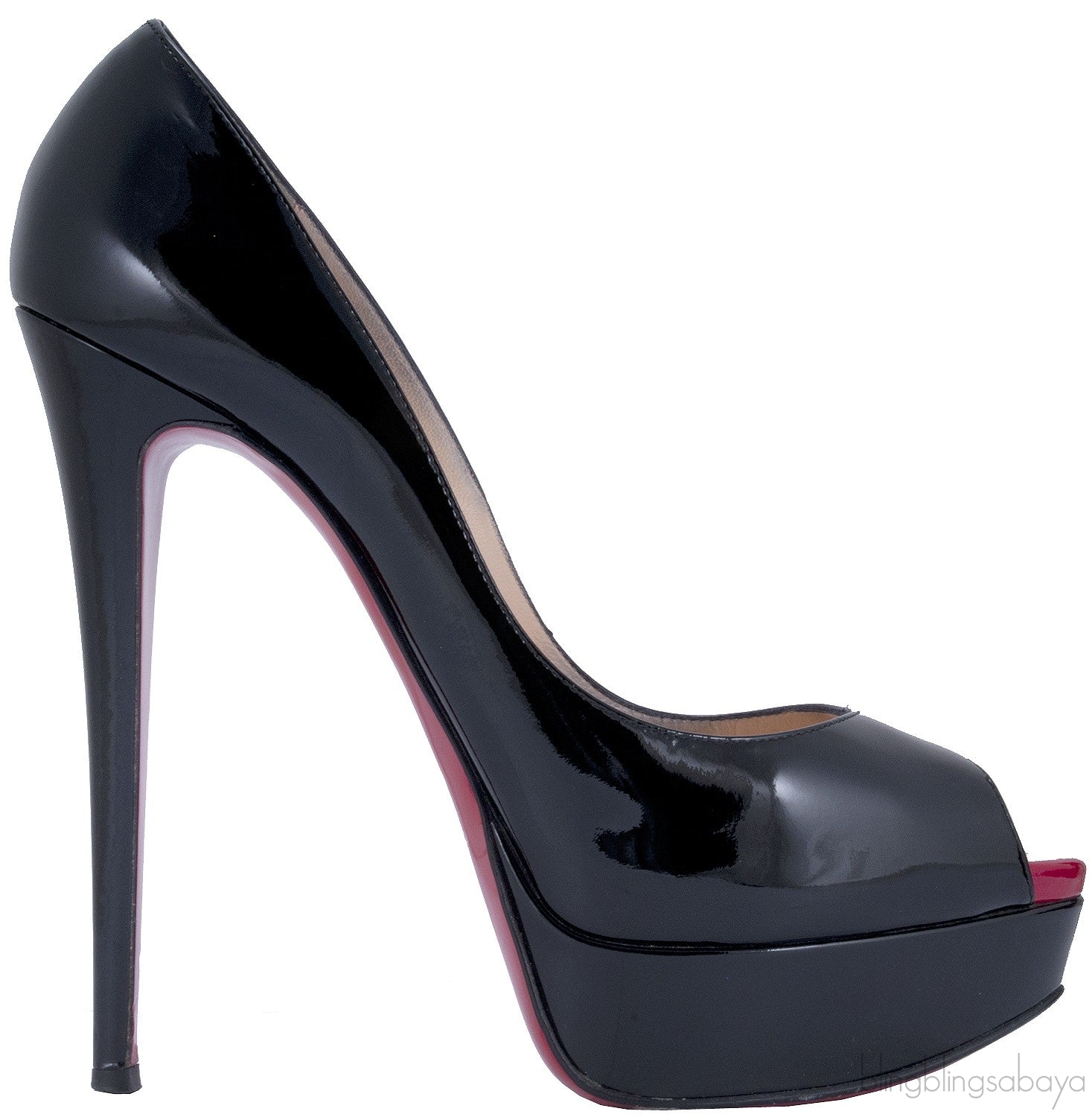Lady Peep 150 Patent Calf Heels