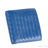 Bottega Veneta Blue Intrecciato Bi-fold Wallet