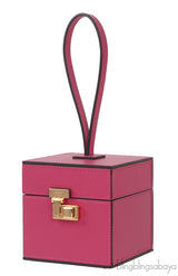 Mini Vanity Case Fuchsia Clutch Bag