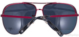 Red Slim Graduated Sunglasses