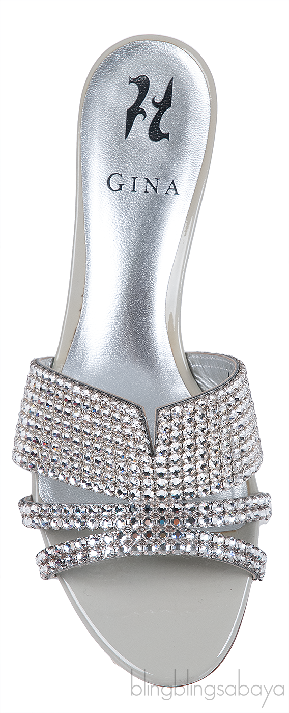 Gina Silver Crystal Grey Utah Sandals