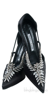 Lala Black Crystal Heels