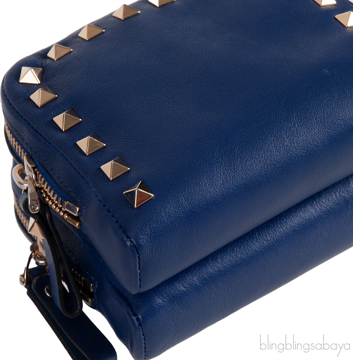 Valentino Garavani Blue Micro Rockstud Shoulder Bag
