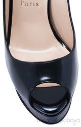 Lady Peep Sling Patent Pump