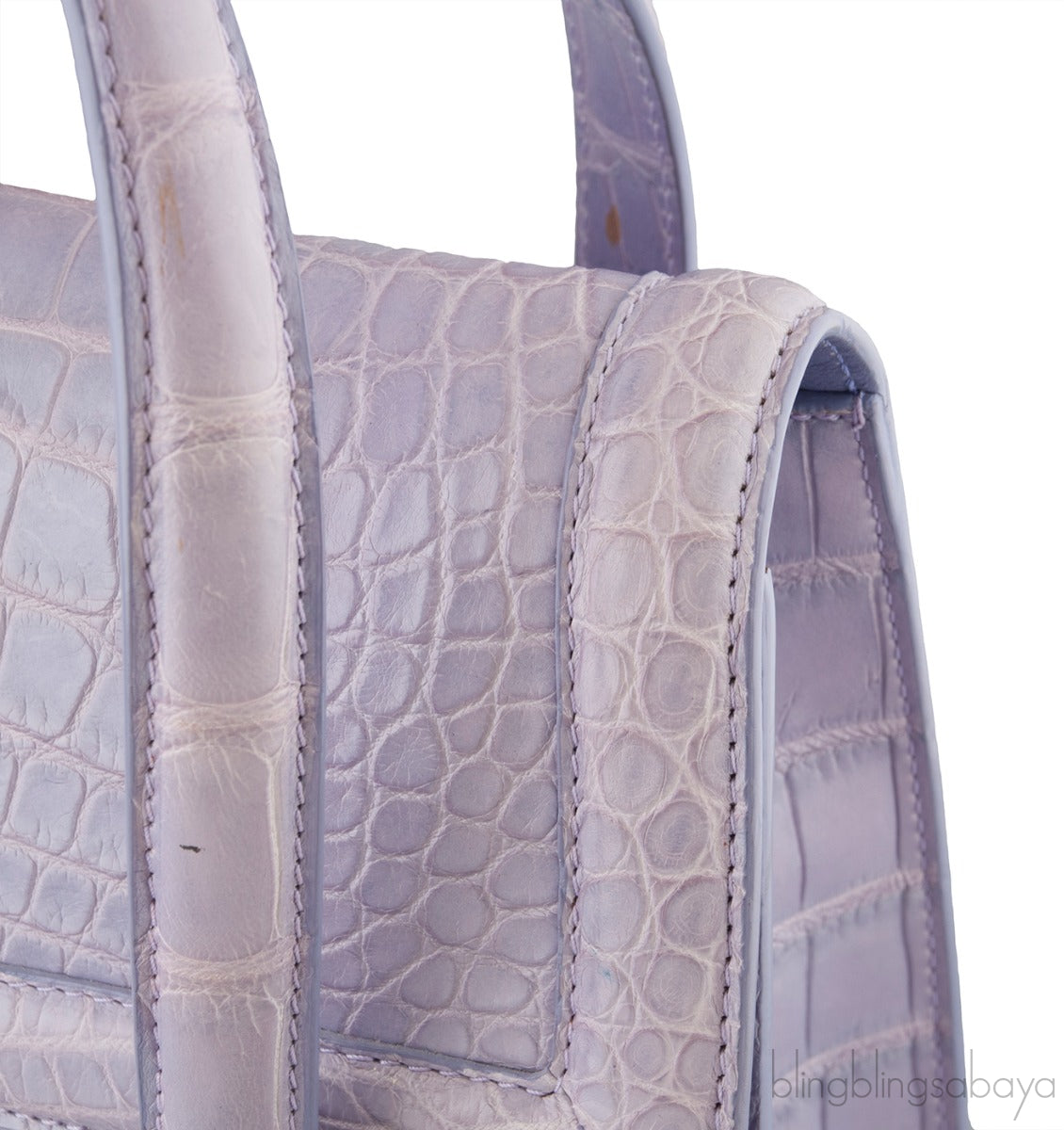 Christian Dior Mitzah Lilac  Crocodile Medium Tote